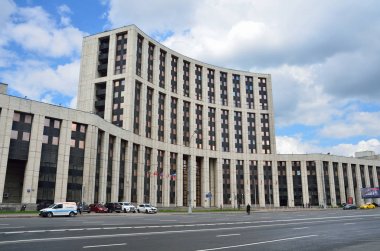Moskova, Rusya - 19 Mayıs 2016. Vnesheconombank üzerinde akademisyen Sakharov umudu