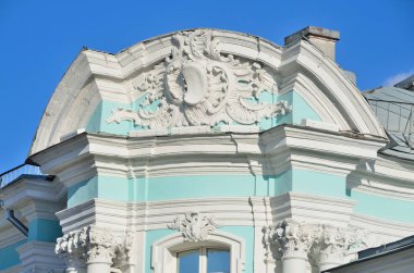 Moskova, Rusya, 15 Nisan 2017. Rus sahne: nodody, Apraksins-Trubetskie'de Moskova'da, ana ev, 18. yüzyıl Emlak