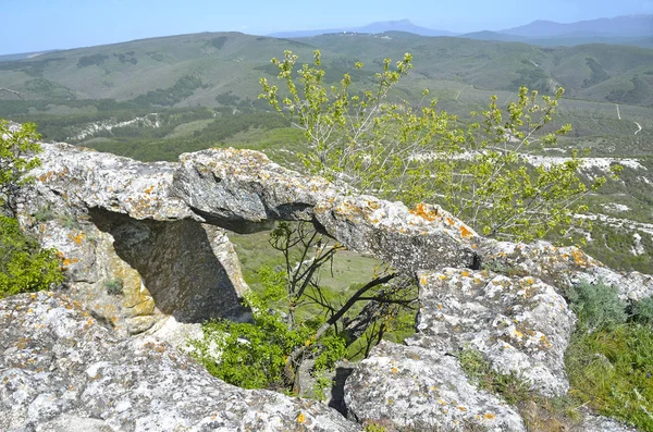 Krym Jeskynní Město Tepe Kermen — Stock fotografie