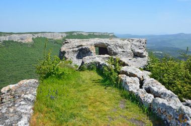 Kırım'da, mağara şehir Mangup Kale