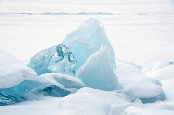 Rússia Baikal Lago Gelo Hummocks — Fotografia de Stock