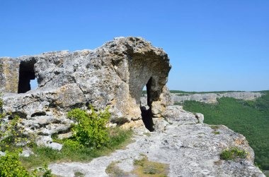 Kırım'da, mağara şehir Mangup Kale