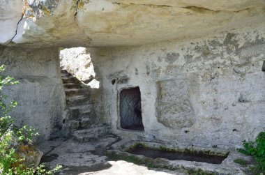 Kırım'da, mağara şehir Mangup Kale