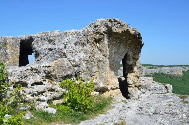 Kırım'da, mağara şehir Mangup Kale
