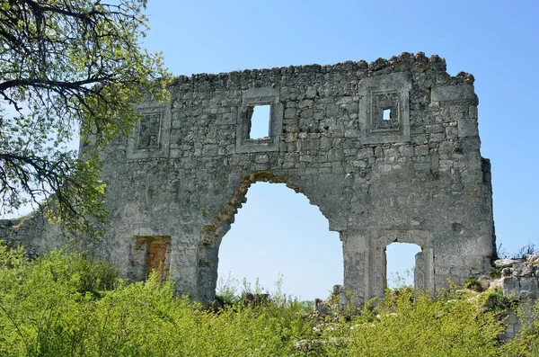 Κριμαία Ερείπια Της Ακρόπολης Της Mangup Καλέ — Φωτογραφία Αρχείου