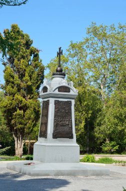Sevastopol, Kırım'da, 08 Mayıs 2017. Yunan Legion İmparator Nicholas gönüllü olarak 1853-1856 Kırım Savaşı ve Sivastopol Savunma sırasında savaştı 1'in, anısına anıt