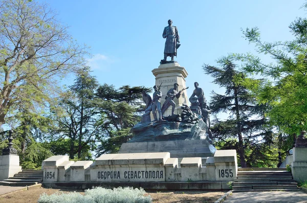 Sevastopol Crimea May 2017 Monument General Eduard Ivanovich Totleben Defenders — Stock Photo, Image