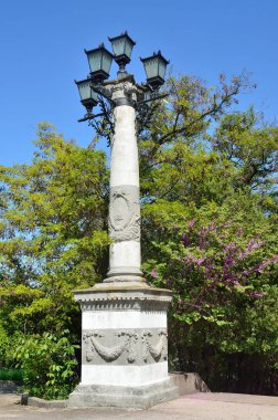 Sevastopol, Kırım'da, 08 Mayıs 2017. Destek Sevastopol Historic Bulvarı'nda sokak aydınlatma