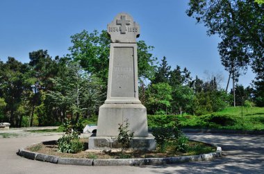 Sevastopol, Kırım'da, 08 Mayıs 2017. Sivastopol savunma ikinci satırında sitenin girişindeki nitelikli anıt. Yazonovsky redoubt. Sevastopol, Kırım Cumhuriyeti