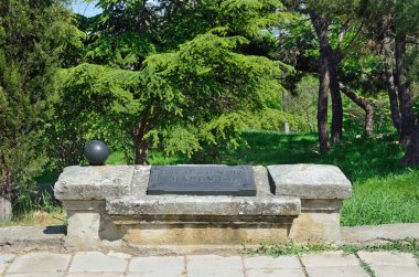 Sevastopol, Kırım'da, 08 Mayıs 2017. Sevastopol Narbut No 115 dövülmesinin işaretleme Anıtı 