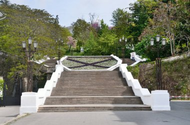 Crimea, Sevastopol, stairs between Nakhimov Avenue and Voronin street clipart