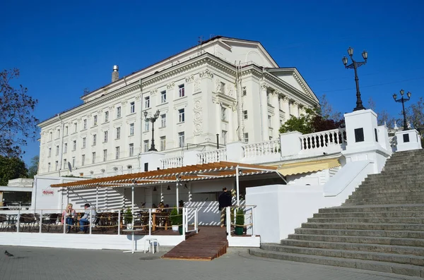 Sebastopoli Crimea Maggio 2017 Teatro Drammatico Lunacharsky Caffè Estivo — Foto Stock