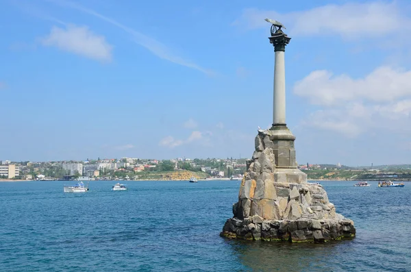 Sevastopol Crimeia Maio 2017 Ninguém Monumento Aos Navios Guerra Sevastopol — Fotografia de Stock