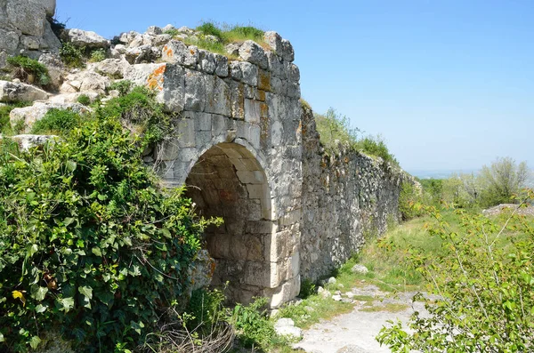 Crimea Las Ruinas Ciudadela Mangup Kale — Foto de Stock