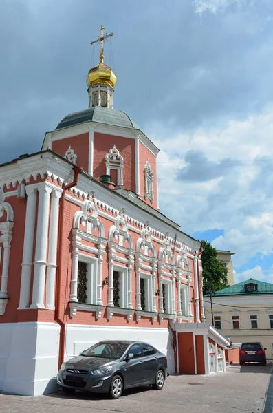 Moscou Russie Juin 2017 Voiture Noire Près Église Des Saints — Photo