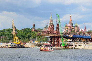 Moskova, Rusya, Haziran, 12, 2017, Park Zaryadye bir 