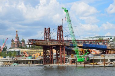 Moskova, Rusya, Haziran, 12, 2017, Park Zaryadye bir 