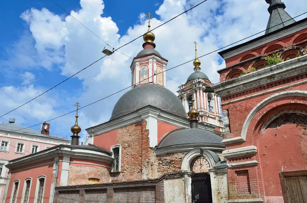 Moskva Architektura Kostela Svatého Mikuláše Podkopai Zamračený Den — Stock fotografie