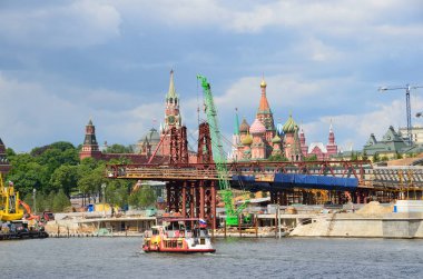 Moskova, Rusya, Haziran, 12, 2017, Park Zaryadye bir 