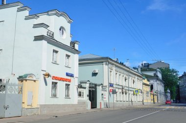 Moskova, Rusya, Haziran, 12, 2017 Podsosensky lane, 28 eski köşkte