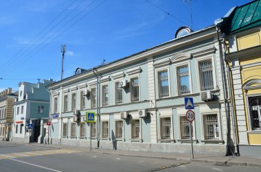 Moskova, Rusya, Haziran, 12, 2017 Podsosensky lane, 28 eski köşkte