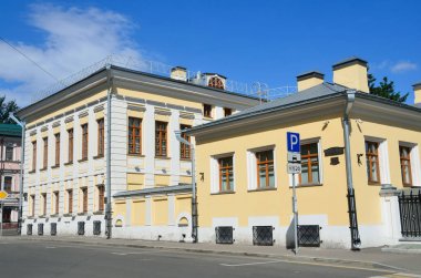 Moskova, Rusya, 12 Haziran 2017. Vorontsovo kutup Sokağı, 13 bina. Çiftlik 18-20 yüzyıl. S. A. Syreyschikov (Rahmanov evi)