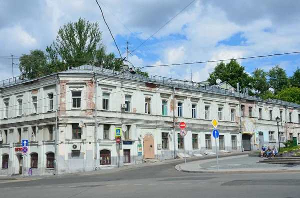 Moskva Rusko Června 2017 Starý Dům Století Khitrovskaya Náměstí Budova — Stock fotografie