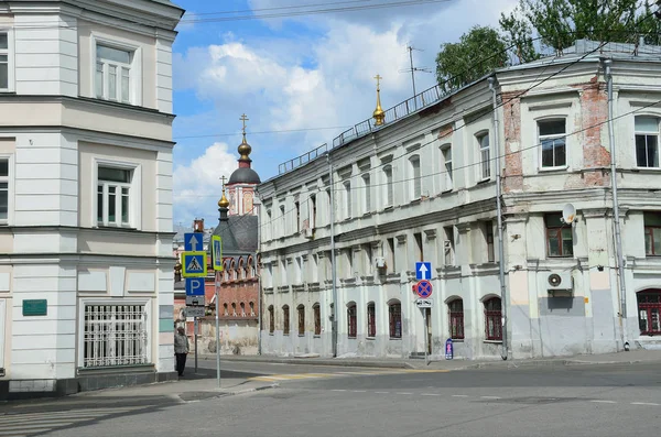 Moscou Rússia Junho 2017 Praça Khitrovskaya Verão Dia Nublado Intersecção — Fotografia de Stock