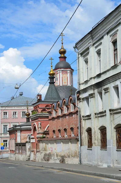 Moskau Die Architektur Der Kirche Des Heiligen Nikolaus Podkopai Sommer — Stockfoto