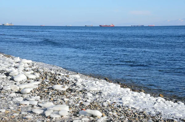 Vladivostok Bahía Sobol Invierno Con Tiempo Claro — Foto de Stock
