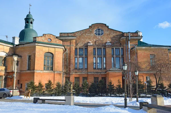 Irkutsk Rússia Março 2017 Edifício Histórico Rua Lenine Casa Antiga — Fotografia de Stock