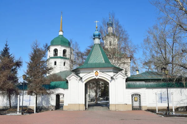 Ryssland Sibirien Irkutsk Znamensky Kvinnors Kloster Början Våren — Stockfoto
