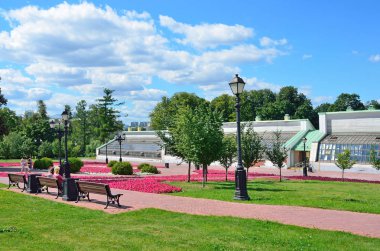 Moskova, Rusya, Ağustos, 14,2015. Rus sahne: Tsaritsyno içinde bina sera