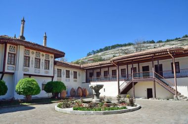 Bahçesaray, Kırım'da, güneşli gün sarayda antik Han'ın