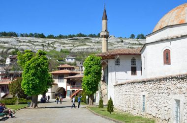 Bahçesaray, Kırım'da, 28 Nisan 2017. Khan'ın sarayda bahar