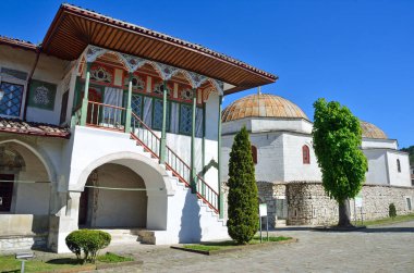 Bahçesaray, Kırım'da, antik Han'ın güneşli gün sarayda. Maksura, Khan'ın Lodge, Kuzey ve Güney dyurbe