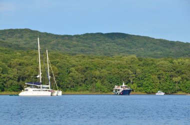 Vladivostok, Rusya, Eylül, 02, 2017. Beyaz Bay Voevoda yat