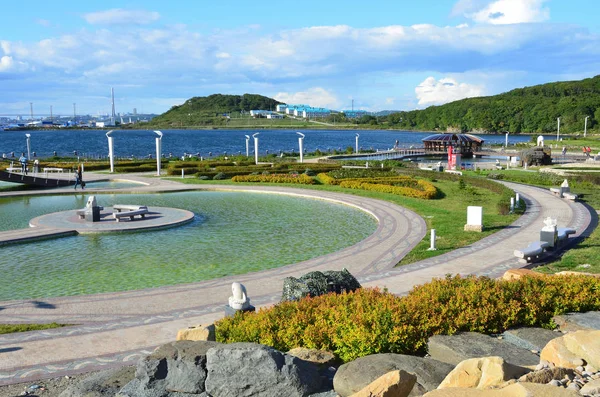Vladivostok Rusya Federasyonu Eylül 2017 Park Alan Oceanarium Adası Russkiy — Stok fotoğraf
