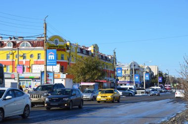Blagoveshchensk, Rusya, Ekim, 21, 2017. Araba yakın merkezi 