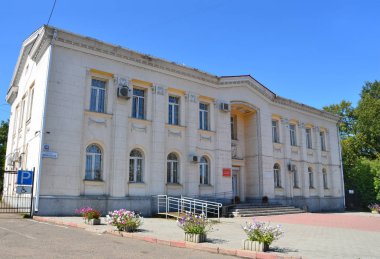 Irkutsk, Rusya, Ağustos, 29, 2017. Irkutsk ilçe mahkeme Oktyabrsky ilçe Baikalskaya Caddesi üzerinde