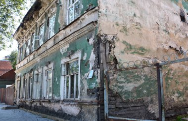 Irkutsk, Rusya, Ağustos, 29, 2017. Çökmekte anıt mimari, house sayısı 32 sokakta Bogdan Khmelnitsky