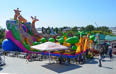 Irkutsk, Rusya, Ağustos, 29, 2017. Çocuk alışveriş merkezi 