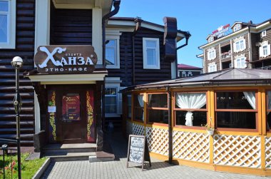 tirkutsk, Rusya Federasyonu, Mart, 03, 2017. Buryat etno-Cafe Irkutsk 