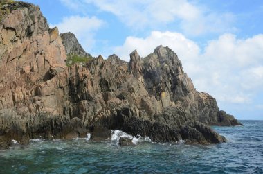 Rusya, Primorskiy bölge, Rimsky Korsakov bulutlu havalarda Japonya Denizi'ndeki adalar Adaları