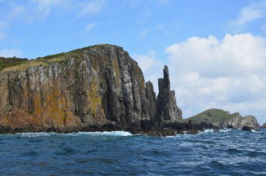 Rusya, Primorskiy bölge, Rimsky Korsakov bulutlu havalarda Japonya Denizi'ndeki adalar Adaları