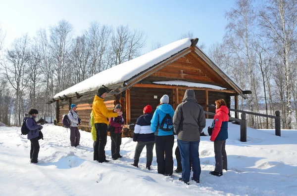 Taltsy Irkutsk Regio Rusland Maart 2017 Tourists Een Bezoek Aan — Stockfoto