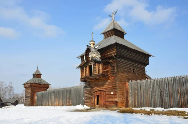 Torre Spasskaya Salvador Ciudad Ilimsk Stockaded 1667 Año Construcción — Foto de Stock