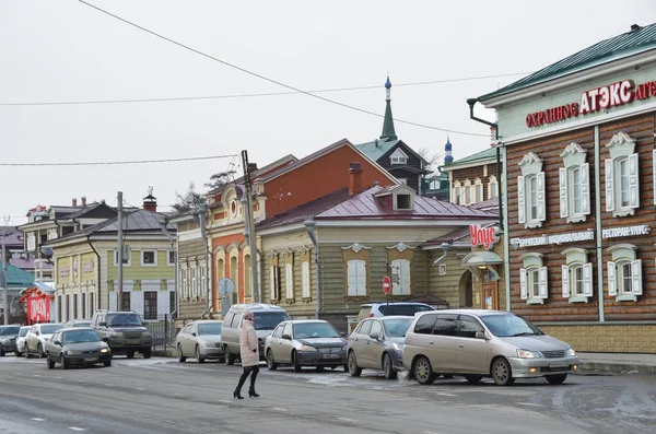 Irkoetsk Rusland Maart 2017 Irkutsk Auto Buurt Van Oude Vormgegeven — Stockfoto