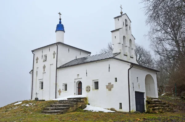 Iglesia San Nicolás Sobre Asentamiento Truvor Izborsk Región Pskov —  Fotos de Stock