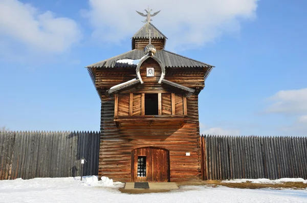 Torre Spasskaya Salvador Ciudad Ilimsk Stockaded 1667 Año Construcción — Foto de Stock